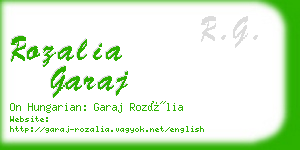 rozalia garaj business card